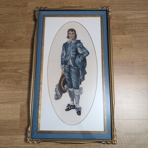 Vintage 1960s Petit Point Handmade Matted Framed 36x61cm VGC Original Owner